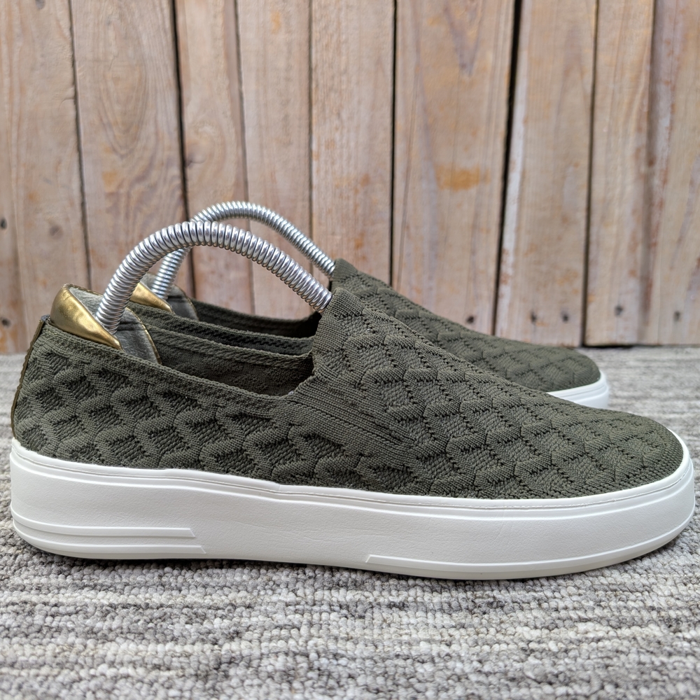 Women's Dearfoams Olive Green Slip-On Sneakers - Size 8 Women